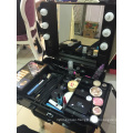 Aluminum Lighted Makeup Case With Legs, Wheels & Multi-Media Makeup Studio Case with LED Lights & Stand